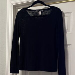 Victoria's Secret Elegant Black Long Sleeve Top